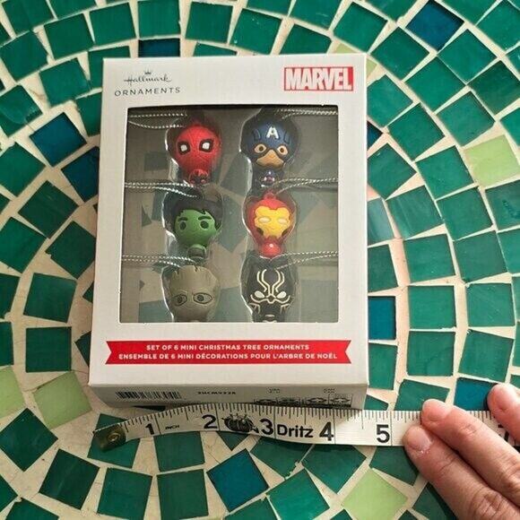 Hallmark Ornaments Mini Marvel Set of 6 Christmas Tree Ornaments - Picture 4 of 4
